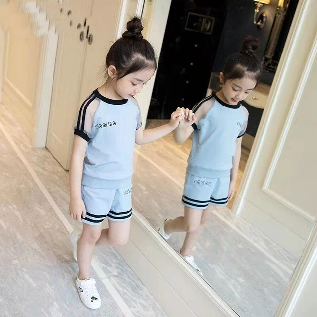 T-Shirt Abbigliamento Sportivo Set per Bambine Estate Abito Regalo