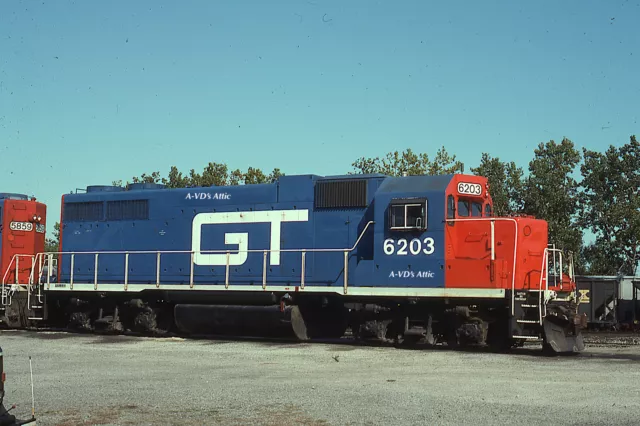 Orig slide GTW Grand Trunk Western EMD GP38 6203 Toledo OH 1992  BIN