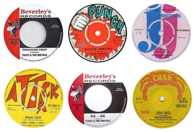 Stickers Vinyl X6 85mm Ska Record Label Retro Laptop Skinhead 1970s 2 Tone Mods Scooters Record Vintage Wall Car (for Non-porous Surfaces) - Australia - Foto 10