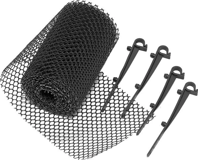 Grille De Protection Pour Gouttière 12m | Protection Contre Les Feuilles | Plastique Noir Résistant Aux UV