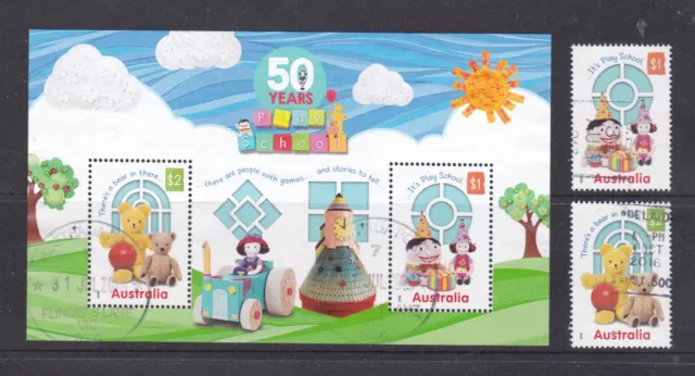 2016 50 Years of Playschool used Mini-sheet & stamps