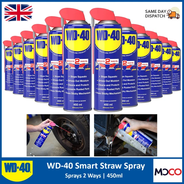 WD-40 Smart Straw Pulisce spray lubrificante multiuso grasso motore 450 ml x12