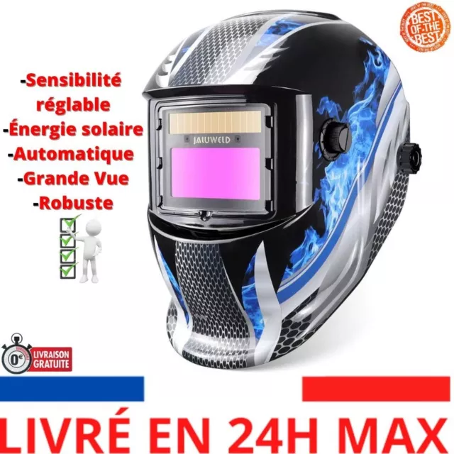 JALUWELD Masque De Soudure Automatique,Casque Soudure avec 5 Protecteurs 9-13 Ar