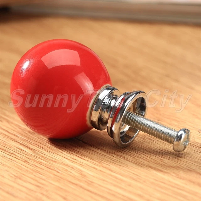 4 x boutons de tiroir ronds vintage en céramique armoire porte placard poignées de traction 3