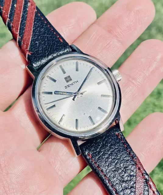 ZENITH VINTAGE SURF ACCIAIO 34mm stainless steel waterproof MANUAL WINDING 2572