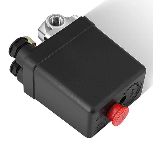 Interrupteur Pression Compresseur Air 70-100 Psi – 1/8 NPT – 12-48V DC / 110-220V AC – Contacts Argent, étanche – Automatique