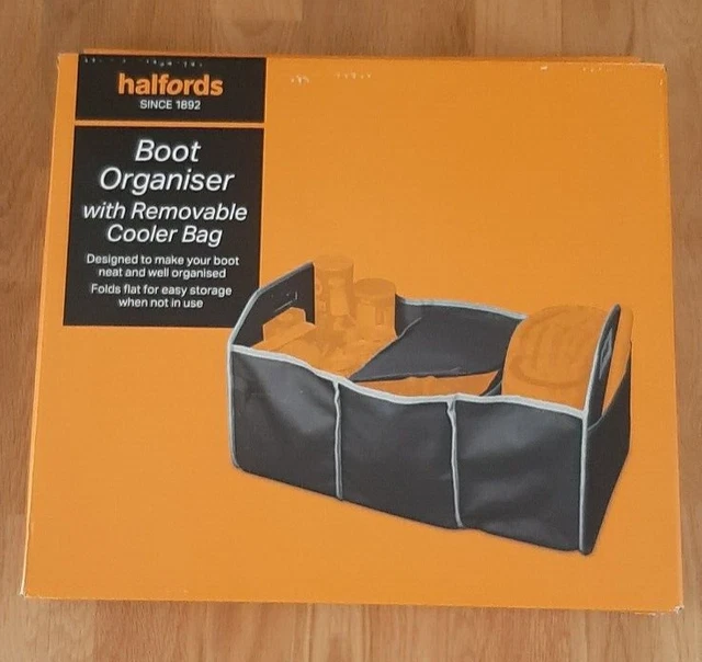HALFORDS CAR BOOT Organiser with Removable Cooler Bag 10.00