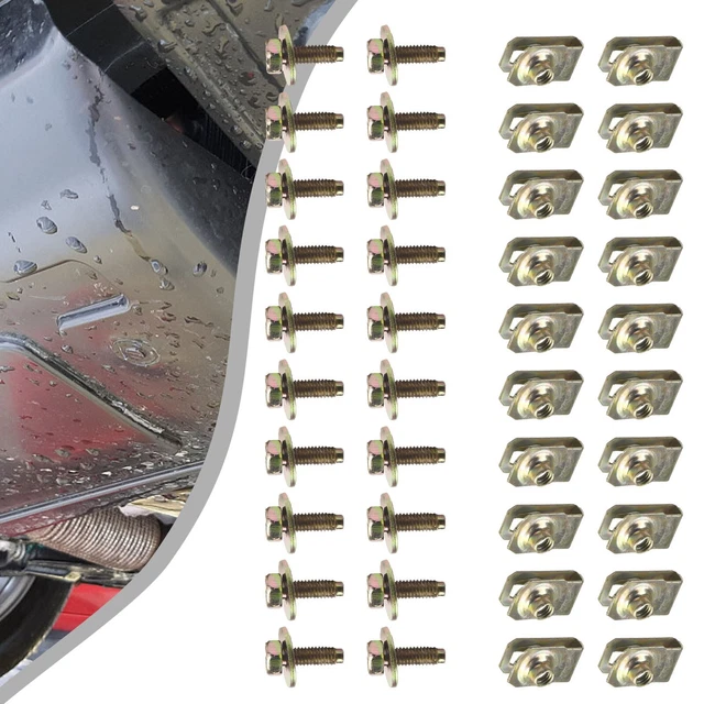 HSEAMALL Lot De 150 Écrous En U Clips Fixation Voiture - Pare-chocs, Tableau De Bord, Panneau Intérieur