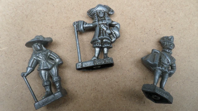 LOT DE 3 FIGURINES EN PLOMB LES ROIS DE FRANCE Ed ATLAS STARLUX EUR 3
