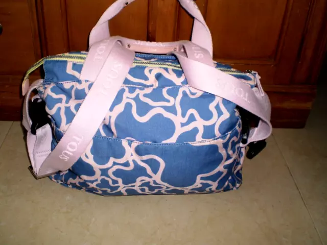 Tous Baby Diapers Bag Beautiful Pink & Blue W/ Changing Pad 3
