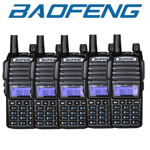5xBaoFeng UV-82 Dual Band Two-Way Radio 144-148MHz VHF & 420-450MHz UHF (Black)