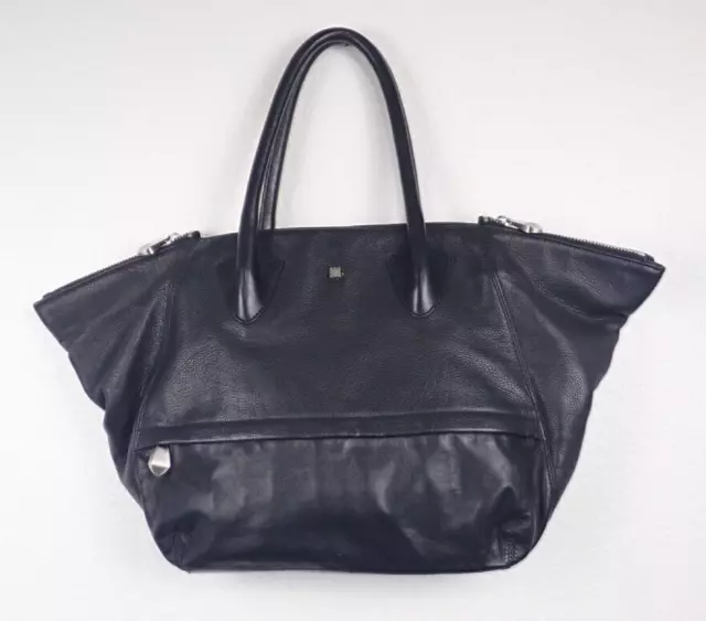 Pour La Victoire Maison Black Pebbled Leather Tote Shoulder Bag Large Purse