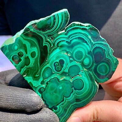136g Natural Beauty Shiny Green Bright Malachite Fibre Crystal From China