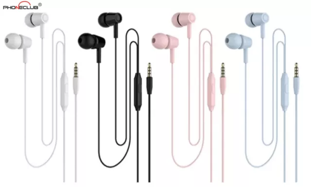 In-Ear Kopfhörer Ohrstöpsel mit Mikrofon Headset Huawei Samsung Extra Bass (01