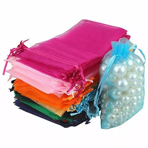 G2PLUS 100PCS Sacs Organza,Sachets Pochettes Cadeau en Organza Sac à bijoux,Sach