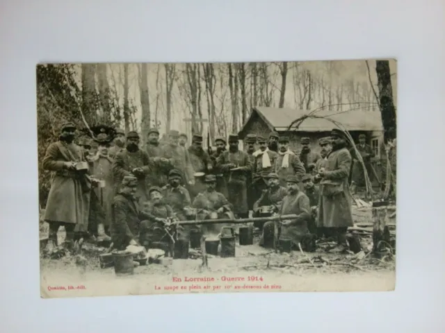 Cpa Guerre 1914 Outdoor Soup In Lorraine