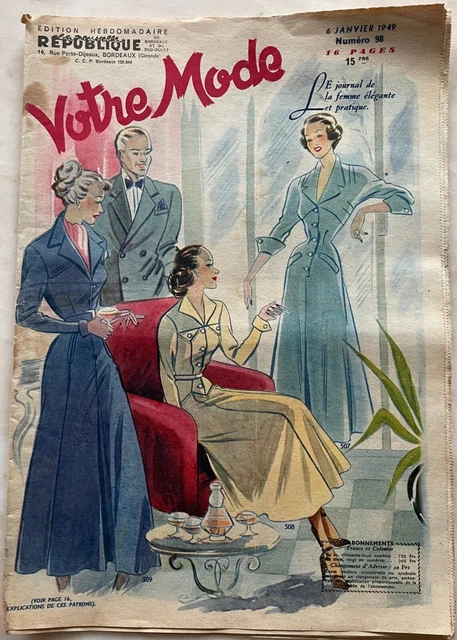 ELLE Magazine n° 234 du 22 Mai 1950 ancienne revue de Mode Couture