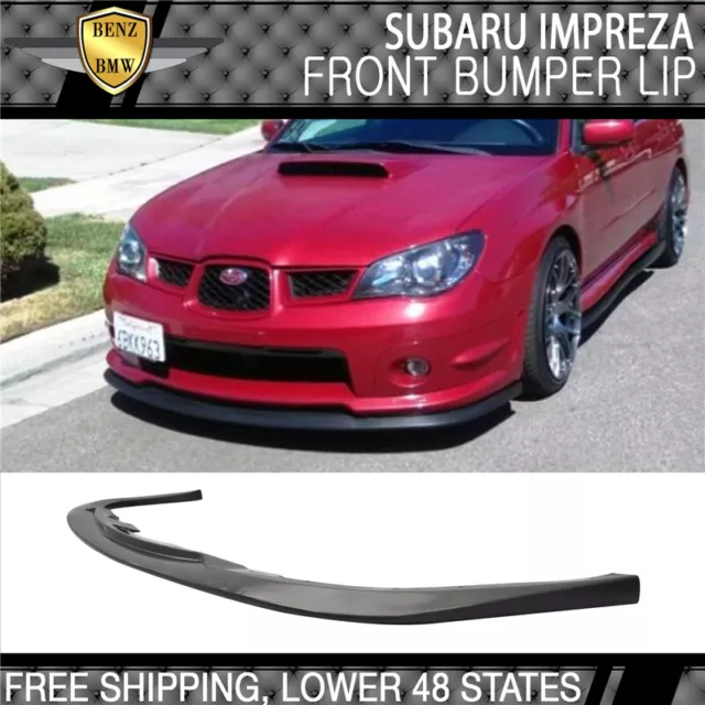 Fit 06-07 Subaru Impreza WRX STI Front Bumper Lip Spoiler STI Style PP Unpainted