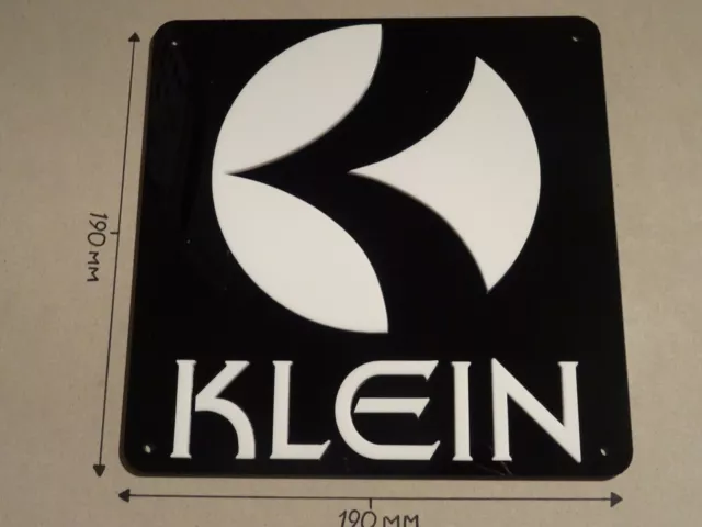 KLEIN Bikes, KLEIN Cycling Acrylic sign, Black & White 190 X 190mm