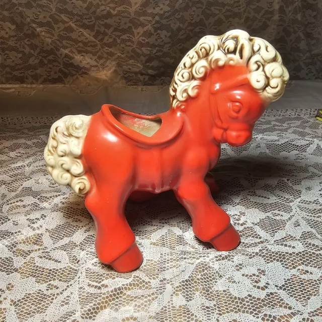 Shawnee Pottery Horse Pony Ceramic Planter Figurine MCM Vintage 1950’s