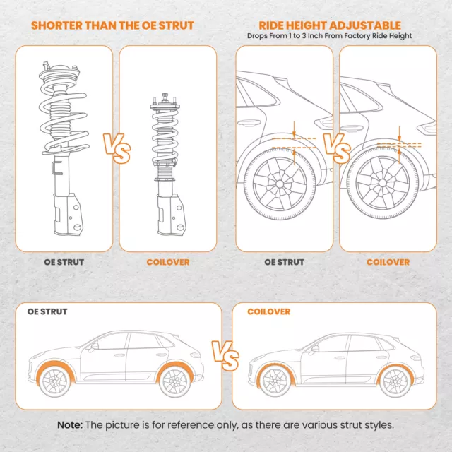 24 Ways Damper Adjustable Coilovers For Honda Accord CM4 CM5 CM6 CM7 2003-2007 2