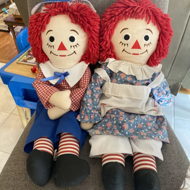 Raggedy Ann and Andy set of two dolls