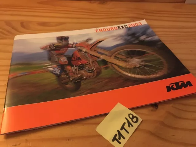 KTM 2003 enduro EXC 125 200 250 300 450 525 moto prospectus catalogue brochure