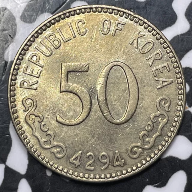 KE 4294 (1961) Korea 50 Hwan Lot#D2397 High Grade! Beautiful!