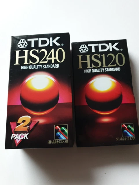 LOT 5 CASSETTES VHS VIERGES SONY CD 240 4 HEURES