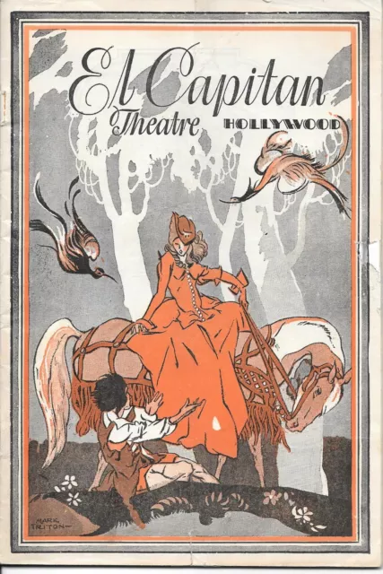 1931 El Capitan, Hollywood, Playbill JOE E. BROWN in Elmer the Great