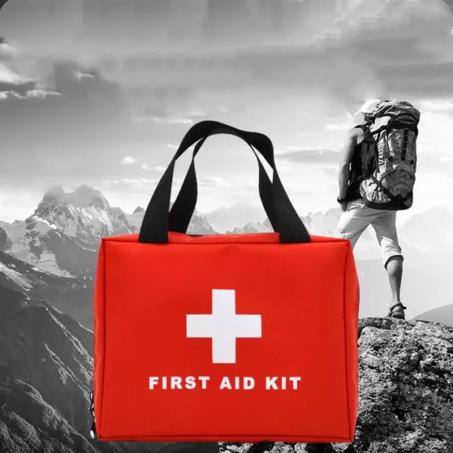 Empty Red First Aid Kit Medical Emergency 1ST Aid Bag Travel Home Car Taxi Work