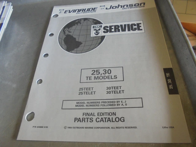 Manuel Réparation Johnson Evinrude MANUEL D'ATELIER JOHNSON / Evinrude
