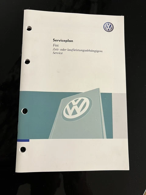 VW Serviceplan Serviceheft VW  Fox 2007