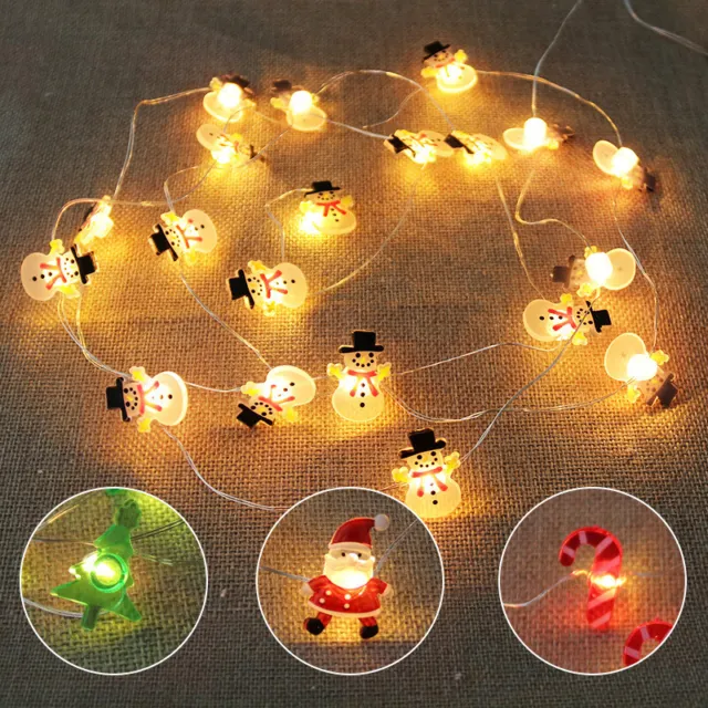 Santa Claus Garland Snowman Light Christmas Decorations for Home Xmas Tree Deco=