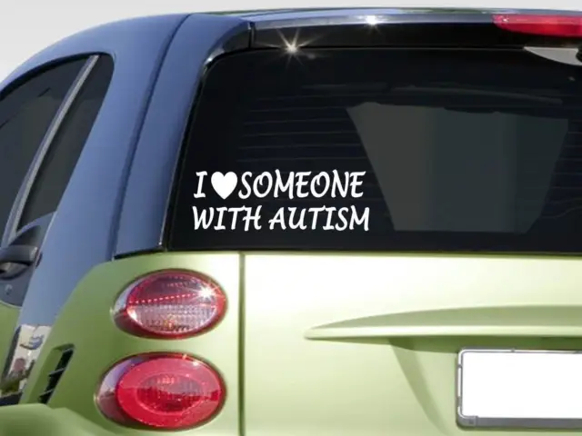 I love someone with Autism sticker *H373* 8" awareness speaks autistic