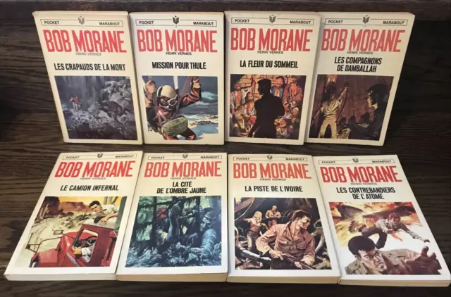 8 bob morane Henri Vernes) (PB marabout 60's 70's)