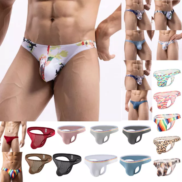 Tanga Con Bolsa Abultada Para Hombre Bragas Estampadas Ropa Interior Con <