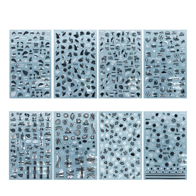 Kunst-Aufkleber Für Fingernägel Nummer Nagel Nagellack Buchstabe Buchstaben