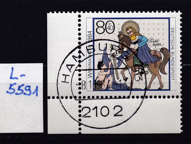 BRD - Mi 1233 - EST Ersttag -  Vollstempel Hamburg - Eckrand - Ecke 3 - L5591