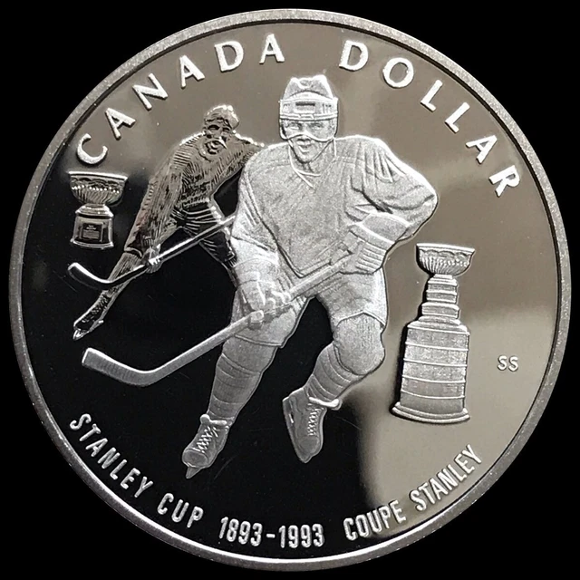 1993 Canada $1 One Dollar Silver Proof Coin ~ Hockey Stanley Cup (G114) 1993 Canada $1 One Dollar Silver Proof Coin ~ Hockey Stanley Cup (G114)