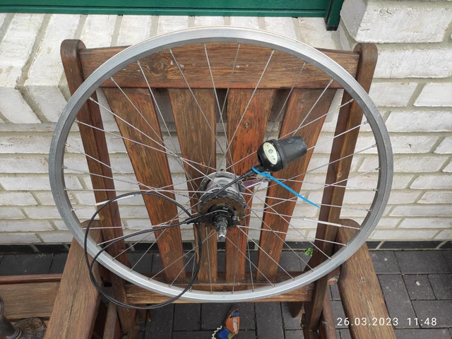 Laufrad hinten 28 Zoll 7 Gang Shimano Nexus Nabenschaltung Schalthebel komplett