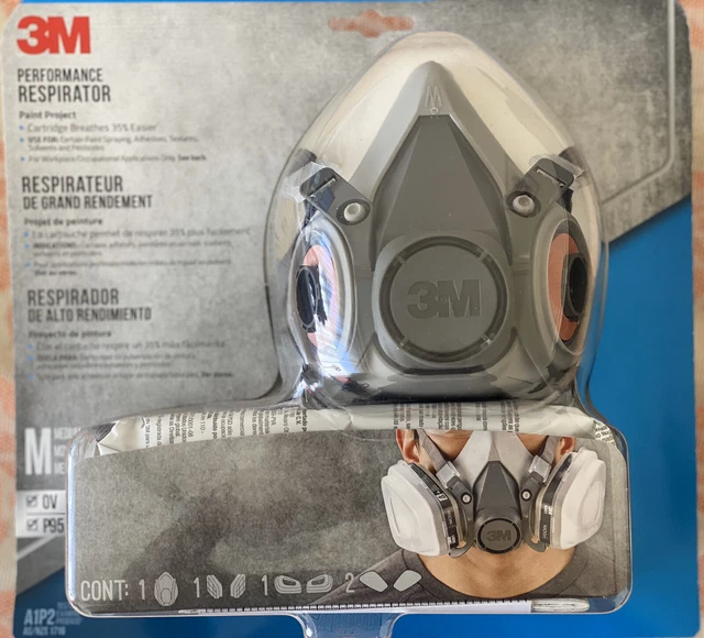 *ORIGINAL* 3M PERFORMANCE Respirator Half Face NIOSH Approved Size