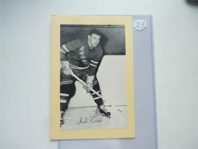 Vintage Hockey Photo 1944/64 Beehive Corn Syrup Group New York Jack Evans No23