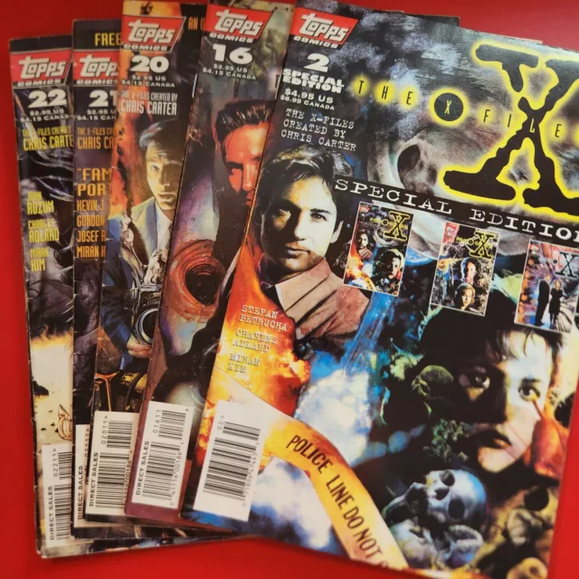 Lot of 6 X-Files #'s 2, 16, 20, 21, 22, 24 1995 Topps Comic Books Fine