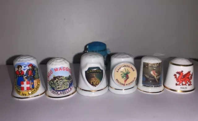 Collectible thimble’s World collection - 7 Different Countries. Brill Condition