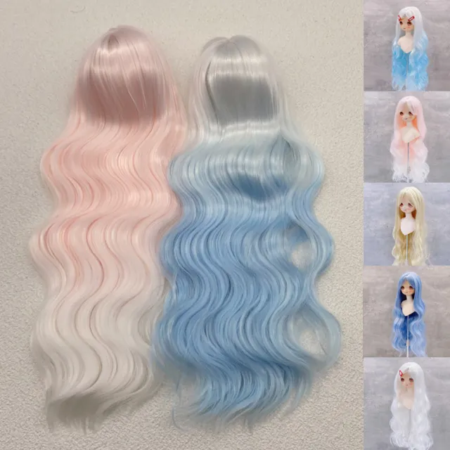 Long Curly Soft Hair Wigs Dolls Accessories for 1/3 1/4 1/6 BJD Doll DIY Replace 2