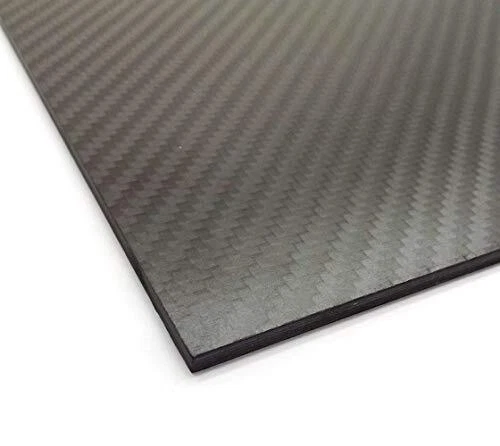 USAQ 500x400x4mm 3k Carbon Fiber Sheet Panel Twill Weave Matt Finish Large