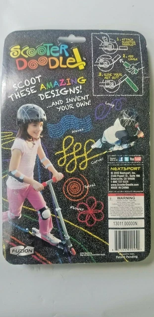 Outdoor Street Sidewalk Art Fat Chalk SCOOTER DOODLE Attachment Holder~NEW!