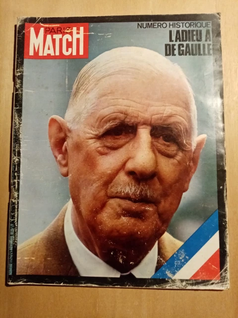 Paris Match, Numéro 1124 un adieu à de Gaulle, 21 novembre 1970