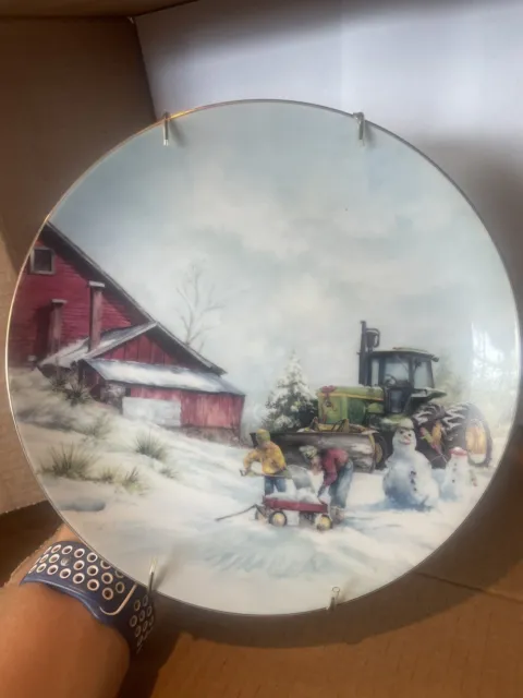 Snow Fun By R.L. Crouse John Deere Plate 18/75